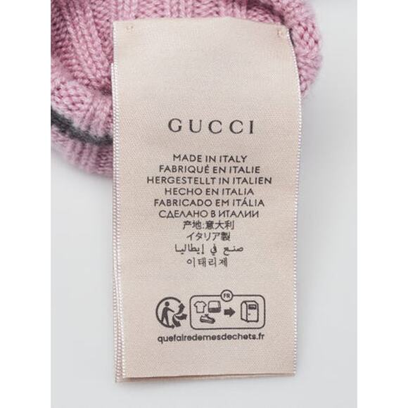 Gucci Light Purple Grey Cashmere GG Fingerless Gloves S sz - Picture 5 of 12